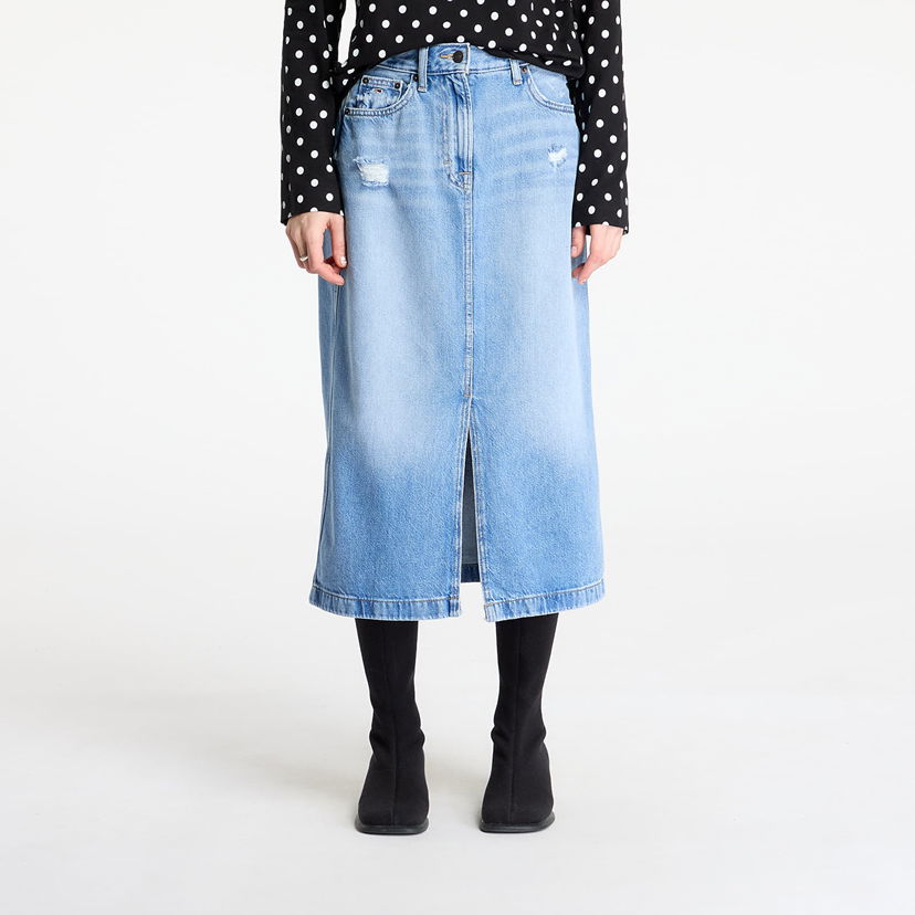 Kjol Tommy Hilfiger Tommy Jeans Claire Midi Denim Skirt Blå | DW0DW21292 1AB