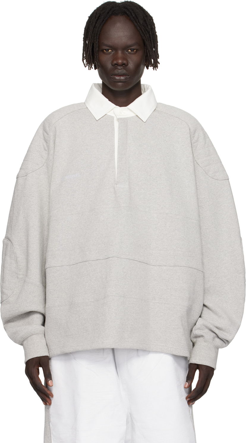 Polotröja HED MAYNER Hed Mayner Paneled Polo Grå | HMMB72021R-HB211