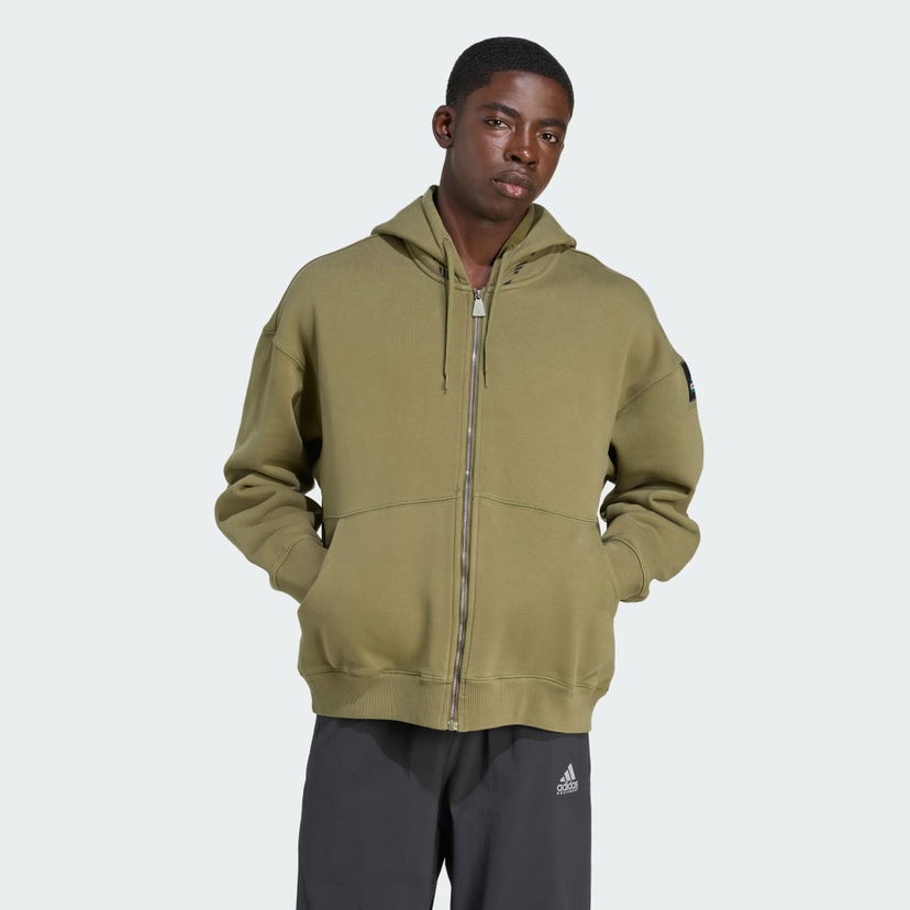 Sweatshirt adidas Performance EQT Fleece Full-Zip Hoodie Grön | JX1572