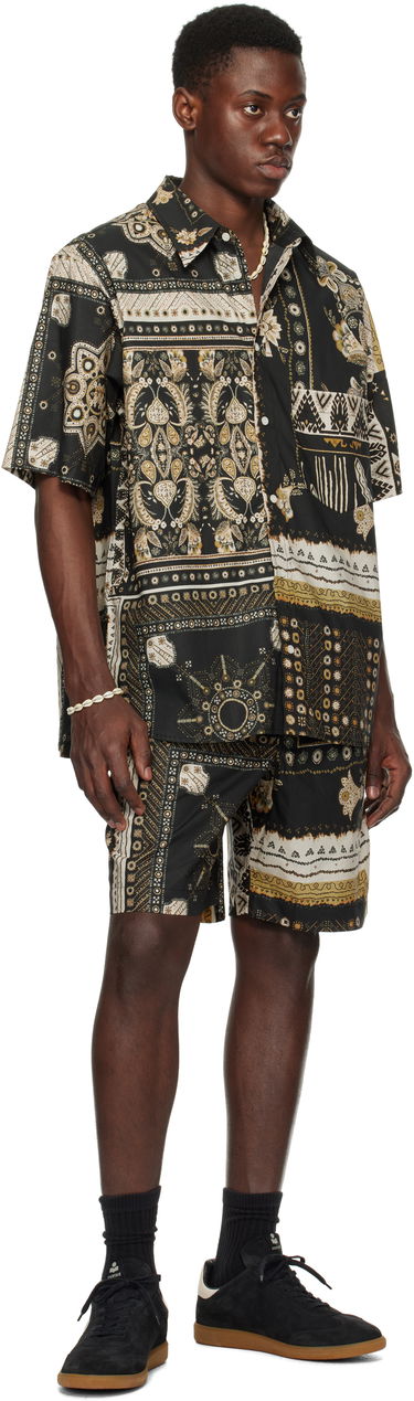 Skjorta ISABEL MARANT Isabel Marant Garlonn Patchwork Print Shirt Svart | 25PCH0216HA-C1I09H, 3