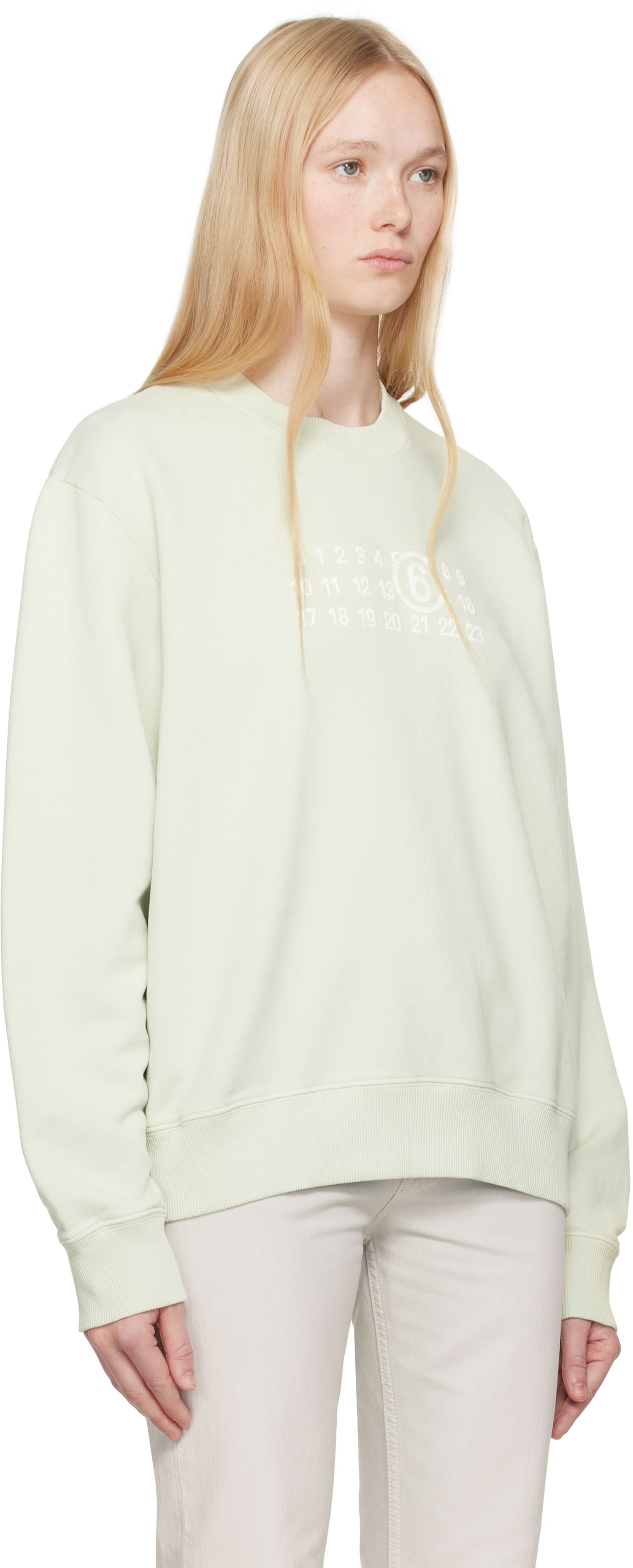 Sweater Maison Margiela MM6 Maison Margiela Numeric Sweatshirt Grön | SH2GU0021 M25004, 1