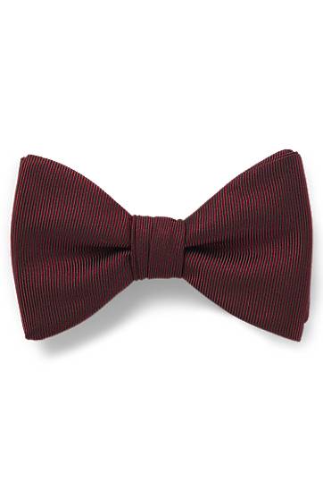 Tillbehör BOSS Pre-tied Silk Blend Ribbed Bow Tie Bourgogne | 50520667