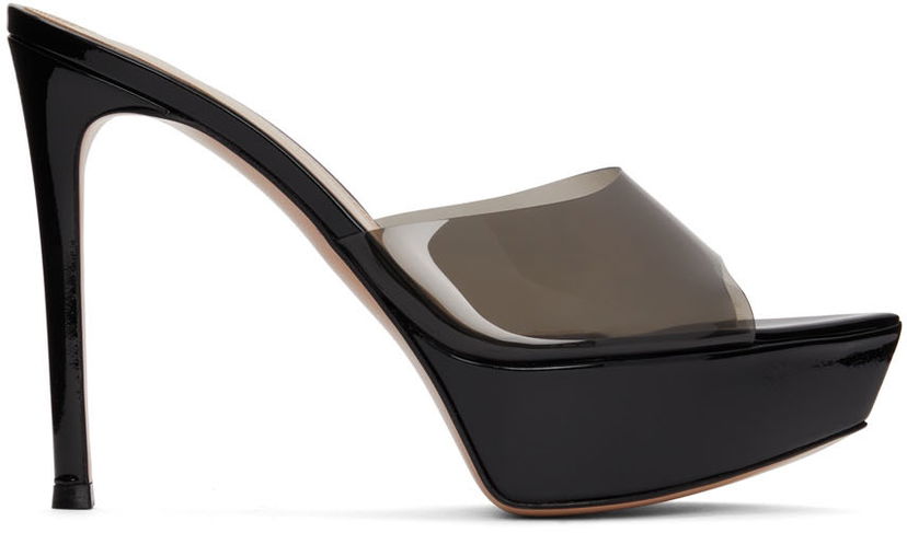 Sneakers och skor Gianvito Rossi Gianvito Rossi Betty Heeled Platform Sandals Svart | G17240-85RIC-GSV