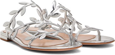 Sneakers och skor Gianvito Rossi Flavia 05 Leaf Detail Slide Sandals Metallisk | G15680-05RIC-MET, 3