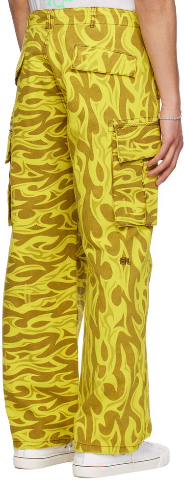 Cargo byxor ERL ERL Cargo Pants with Print Gul | ERL08P007, 2
