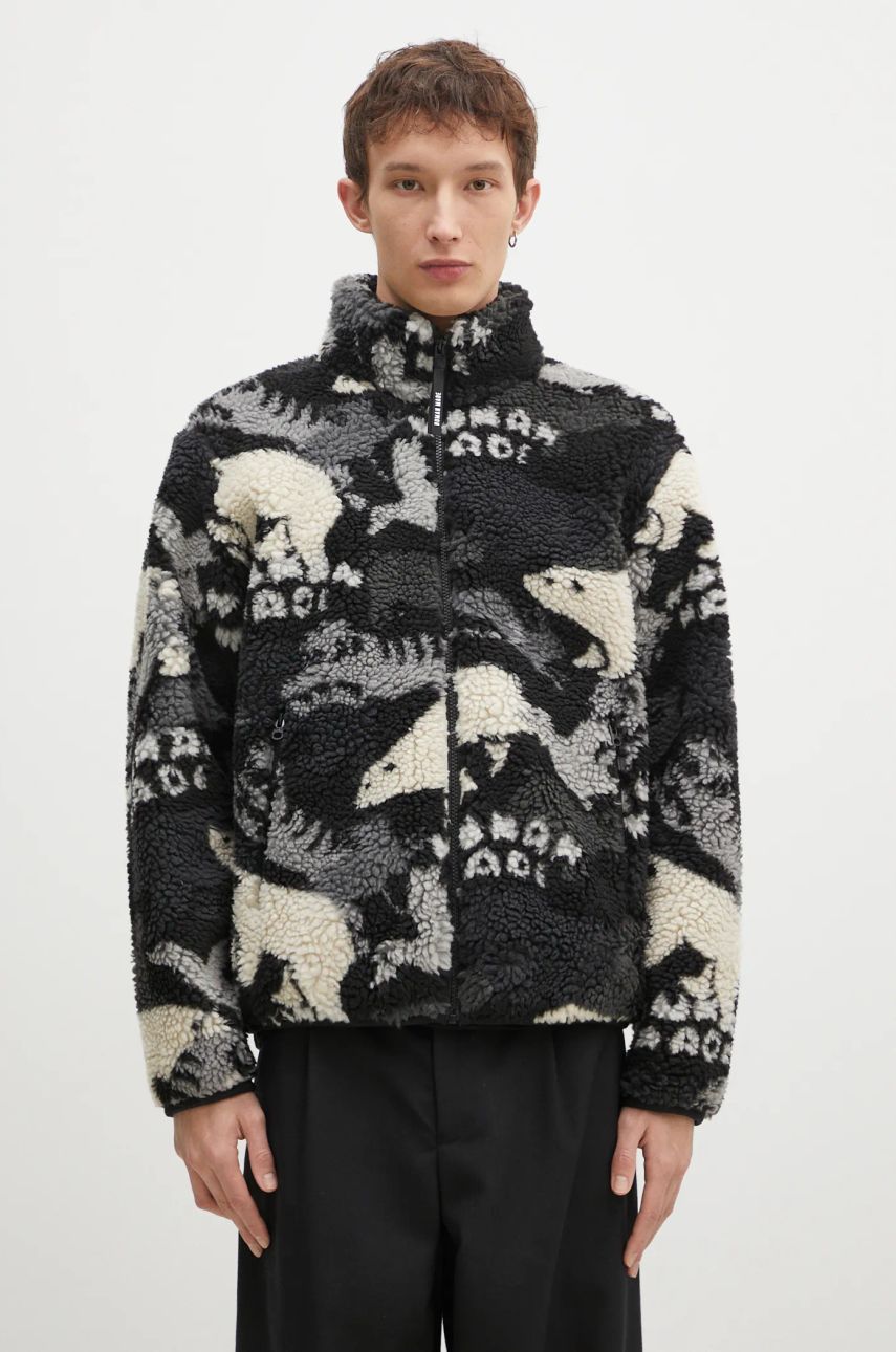 Sweatshirt Human Made Animal Print Fleece Jacket Svart | HM28JK038, 0