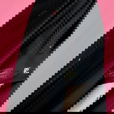 Skjorta RAF SIMONS Short Sleeve Business Shirt With Artist Date Svart | 221-247A-10000-0099, 2