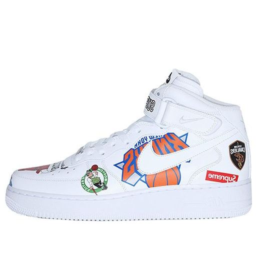 Sneakers och skor Nike Supreme x NBA x Air Force 1 Mid 07 Vit | AQ8017-100, 0