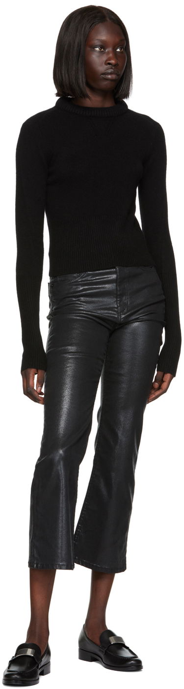 Jeans rag & bone Women's Casey Bootcut Coated Jeans Svart | WDD22F2917SGBL, 3