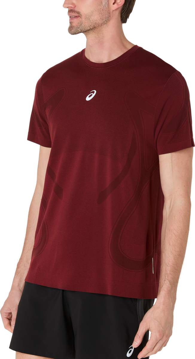 T-shirt Asics Road Seamless Short Sleeve T-Shirt Bourgogne | 2011d355-200, 1