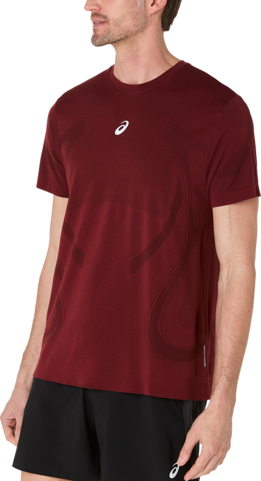 T-shirt Asics Road Seamless Short Sleeve T-Shirt Bourgogne | 2011d355-200, 1