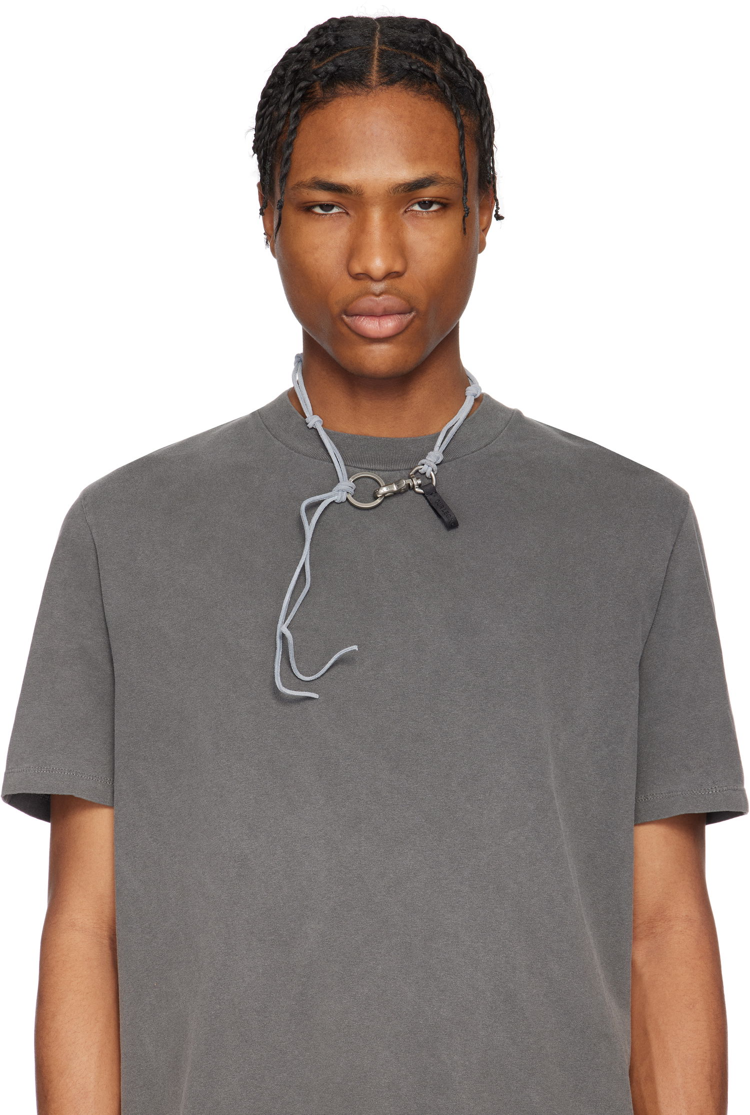 Nyckelringar OUR LEGACY Our Legacy Ladon Suede Necklace Grå | A2238LBE, 1