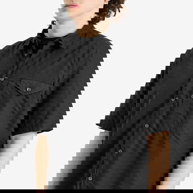 Skjorta C.P. Company C.P. Company Short Sleeve Shirt with Pocket Logo, Size Large Svart | 18CMSH249A-005328G-BLK, 5