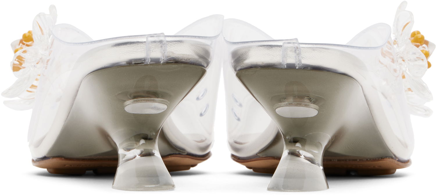Sneakers och skor Bottega Veneta Bottega Veneta Jet Flower Mule Heels Vit | 827717 V2AS3, 1