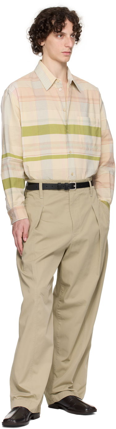 Skjorta LEMAIRE Lemaire Relaxed Plaid Shirt Beige | SH1176 LF1396, 4