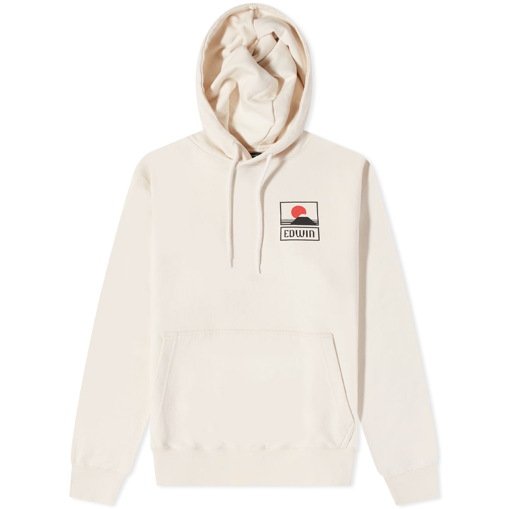 Sweatshirt EDWIN Sunset on MT Fuji Popover Hoody Beige | I029284-WHW67, 0
