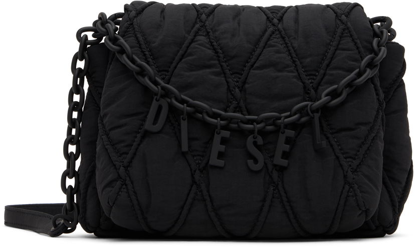 Axelväska Diesel Diesel Charm-D Quilted Shoulder Bag Svart | X10267 P8048