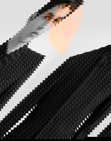 Jacka Dolce & Gabbana Dolce & Gabbana Sicilia Single-Breasted Pinstripe Jacket Svart | G2VO4TFRMD4S8051, 3