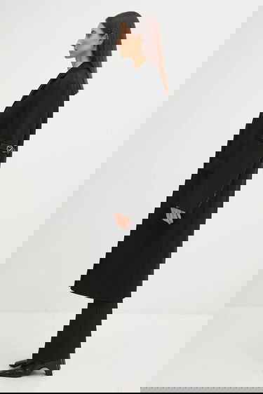 Rockar Coperni Coperni Belted Wool Blend Coat Svart | COPM14F1011, 1