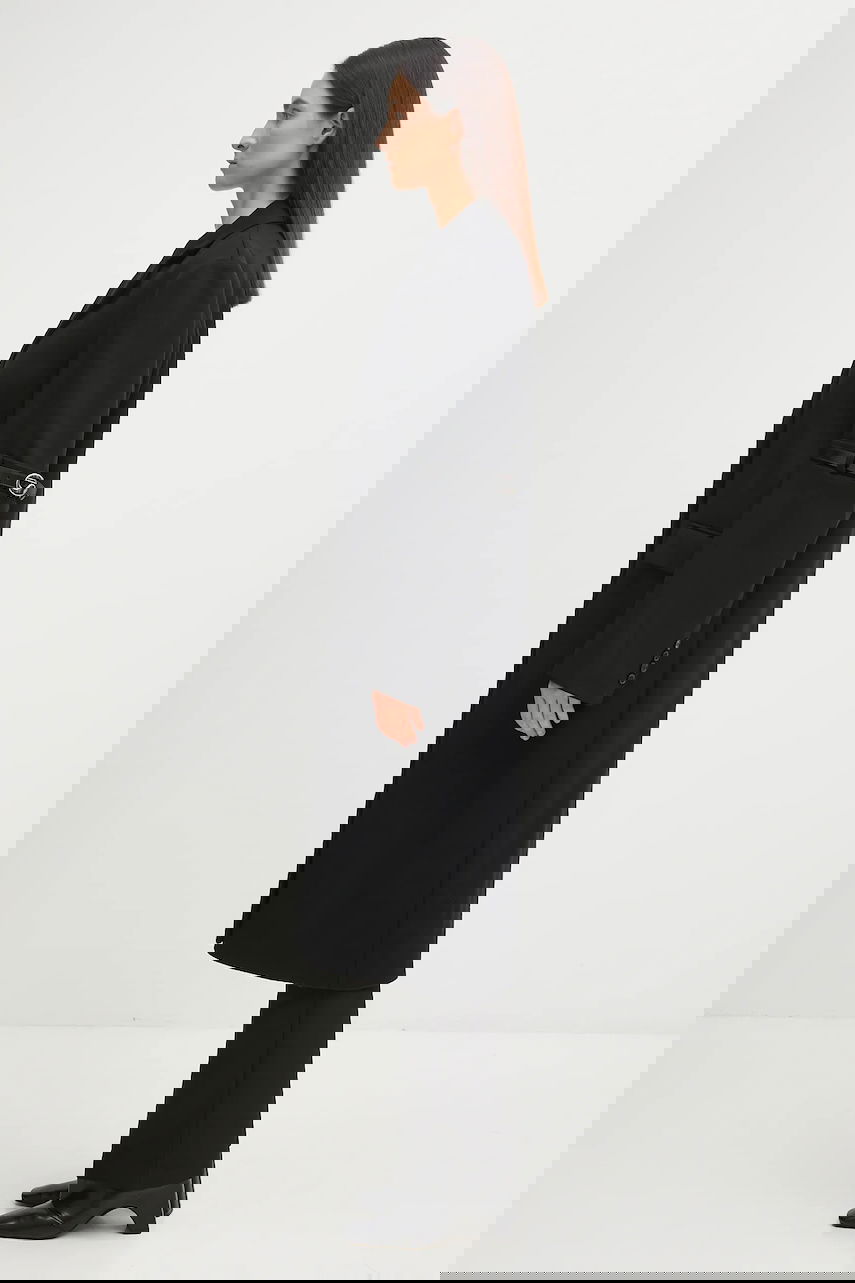 Rockar Coperni Coperni Belted Wool Blend Coat Svart | COPM14F1011, 1