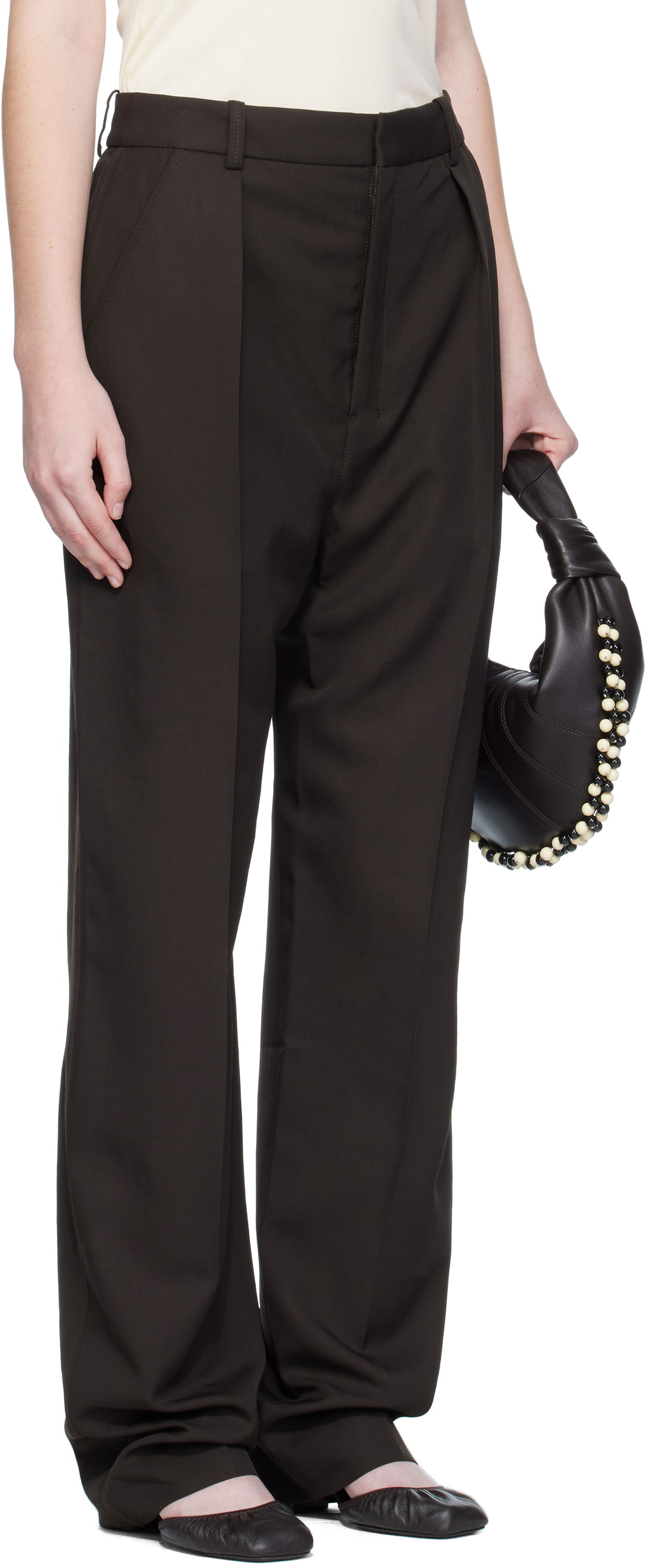 Byxor LEMAIRE Lemaire Pleated Trousers Brun | PA1251 LF1362, 1