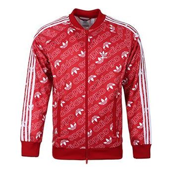 Bomberjacka adidas Originals Monogram TT Sports Jacket Röd | EB4088