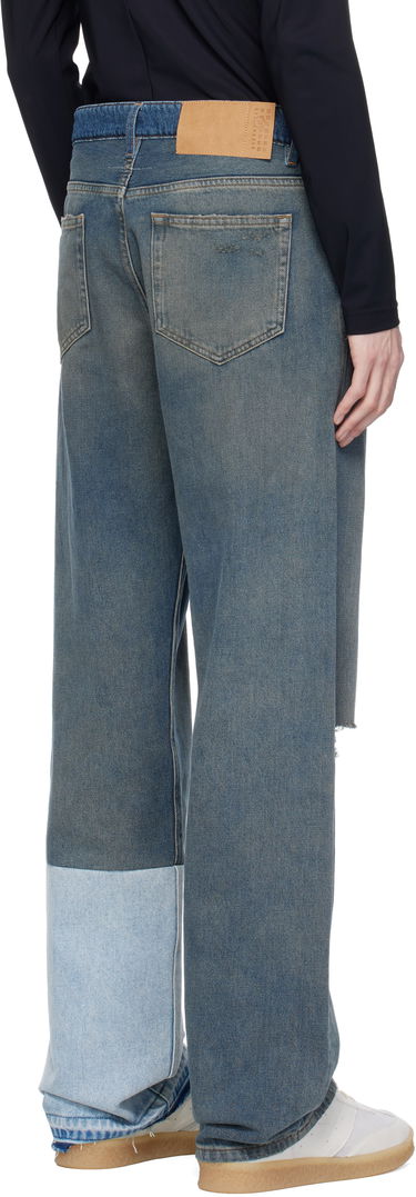 Jeans Maison Margiela MM6 Maison Margiela Five-Pocket Distressed Jeans Blå | SH0LA0017 M30017, 2