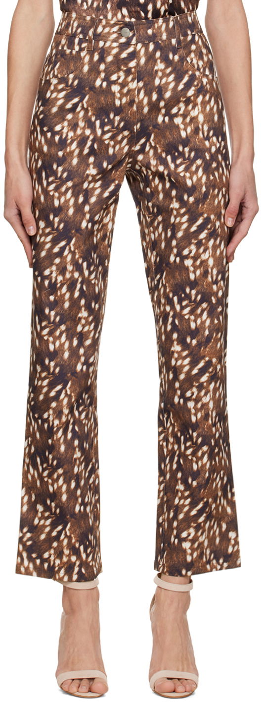 Byxor Miaou Miaou Junior Printed Trousers Brun | 1010SCBMB