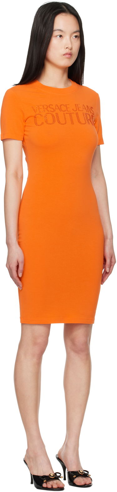 Klä Versace Versace Jeans Couture Logo Minidress Svart | E78HAOS04_ECJ01S, 4