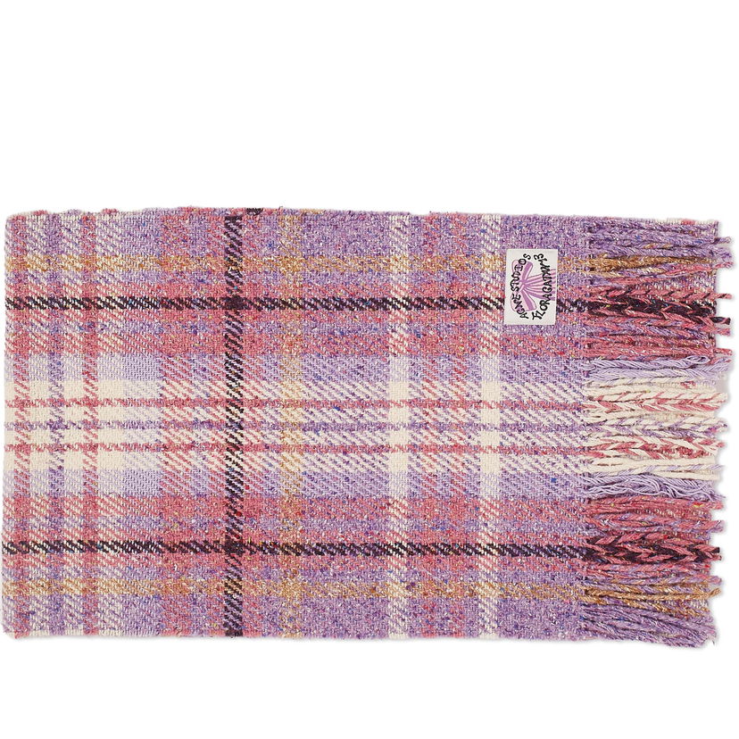 Halsduk Acne Studios Volano Check Scarf Purpur | CA0325-ADE