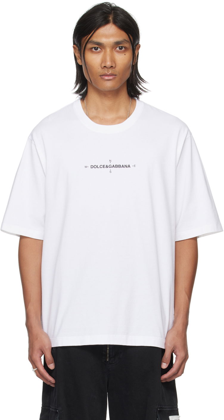 T-shirt Dolce & Gabbana Marina T-Shirt Vit | G8PB8TG7K4W