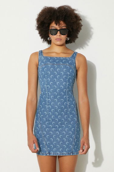 Klä Marine Serre Denim Mini Dress Blå | WDR056A, 0