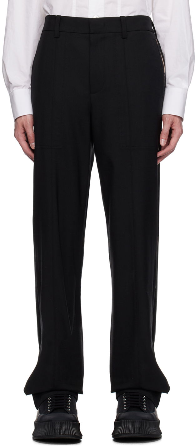 Byxor Helmut Lang Pleated Trousers Svart | N06HM204