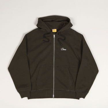 Sweatshirt Dime Cursive Zip Hoodie Grön | DIMEFA2425BLK, 3