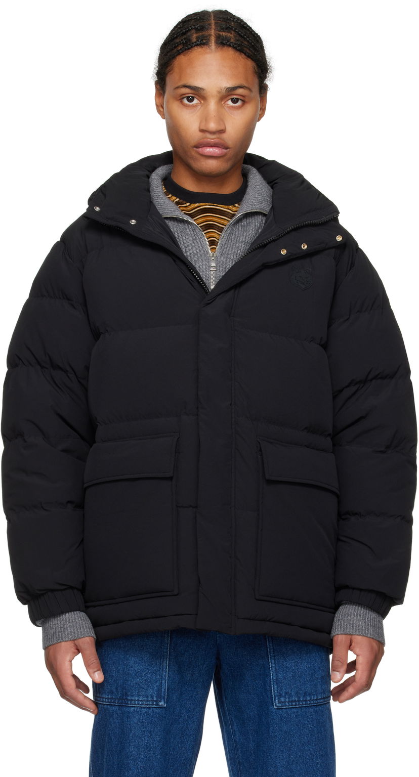 Pufferjacka MAISON KITSUNÉ Hooded Down Puffer Coat Svart | NM02209WQ4031