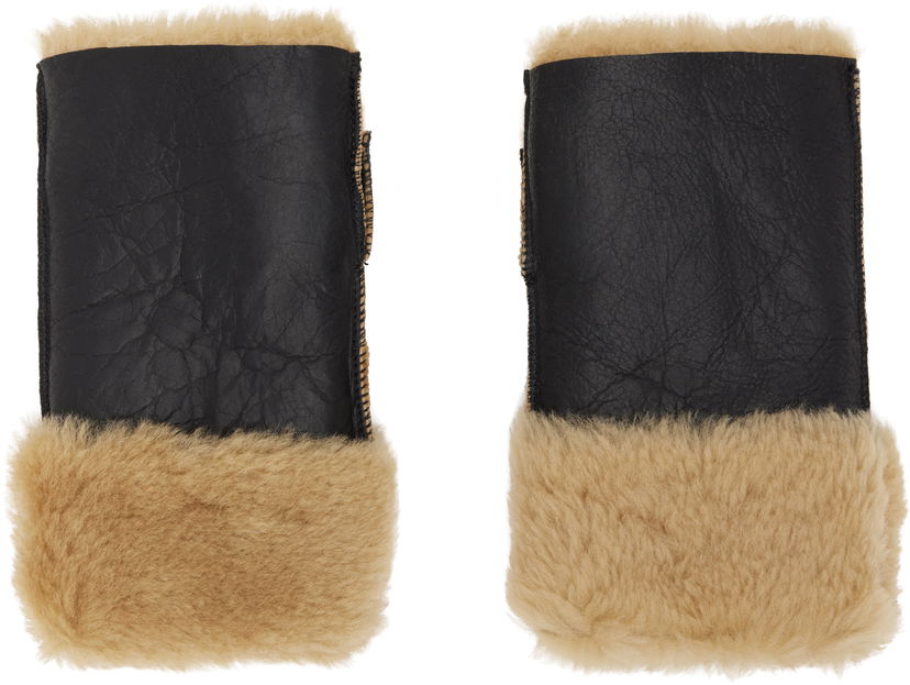 Handskar OUR LEGACY Our Legacy Blizzard Shearling Gloves Svart | A4258BNS