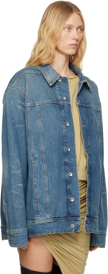 Jacka Rick Owens Rick Owens DRKSHDW Hollywood Jumbo Worker Denim Jacket Blå | DS01E3706 DWB, 1