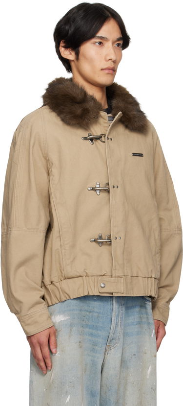 Jacka Andersson Bell Andersson Bell Washed Cotton Jacket with Faux Fur Collar Beige | awa712u, 4