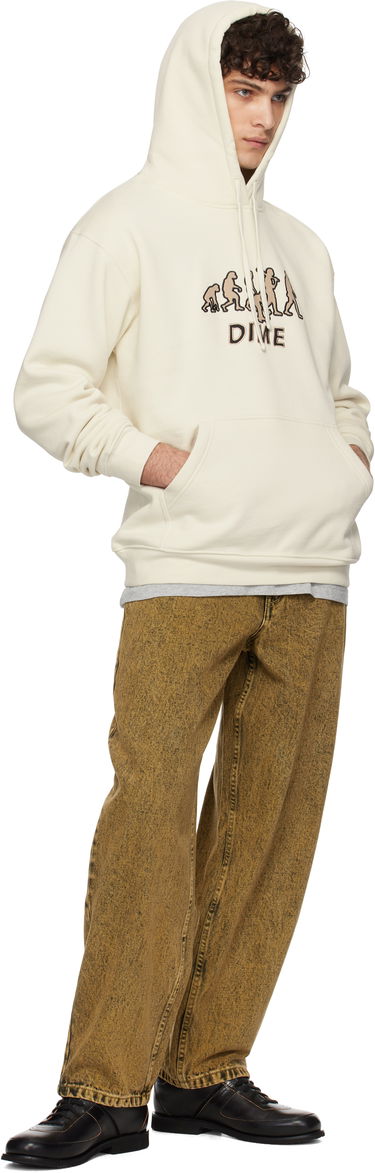 Sweatshirt Dime Evolution Print Hoodie Beige | DIMEHO2447NAT, 3