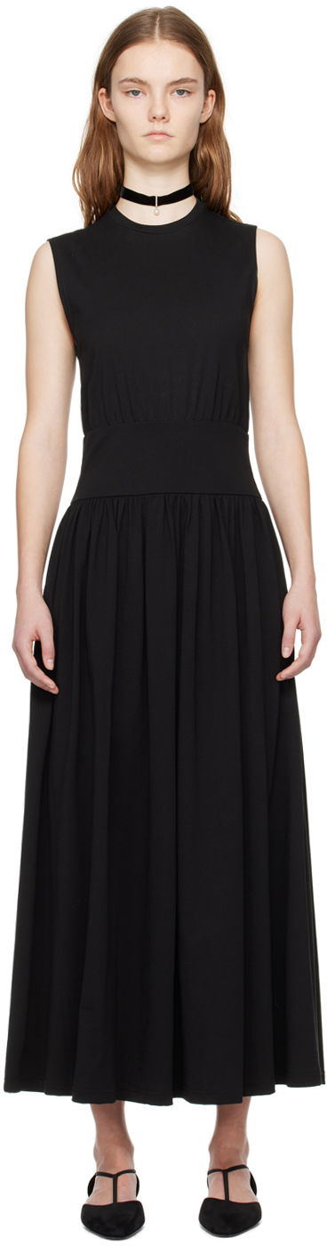 Klä TOTEME Sleeveless Midi Dress Svart | 242-WRD1783-FB0093