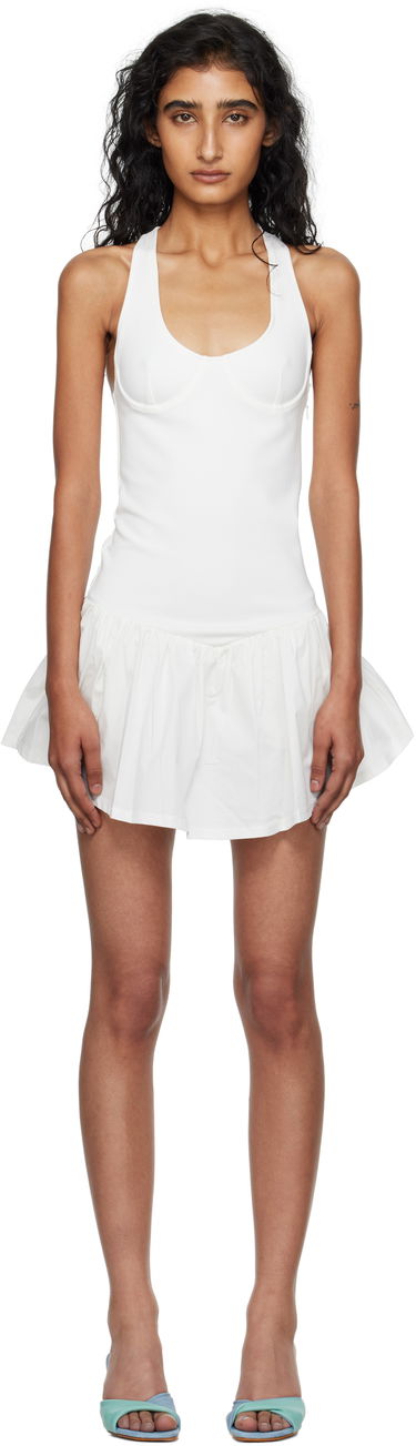 Klä Miaou Miaou Alice Mini Dress Vit | 5065PONWHT, 0