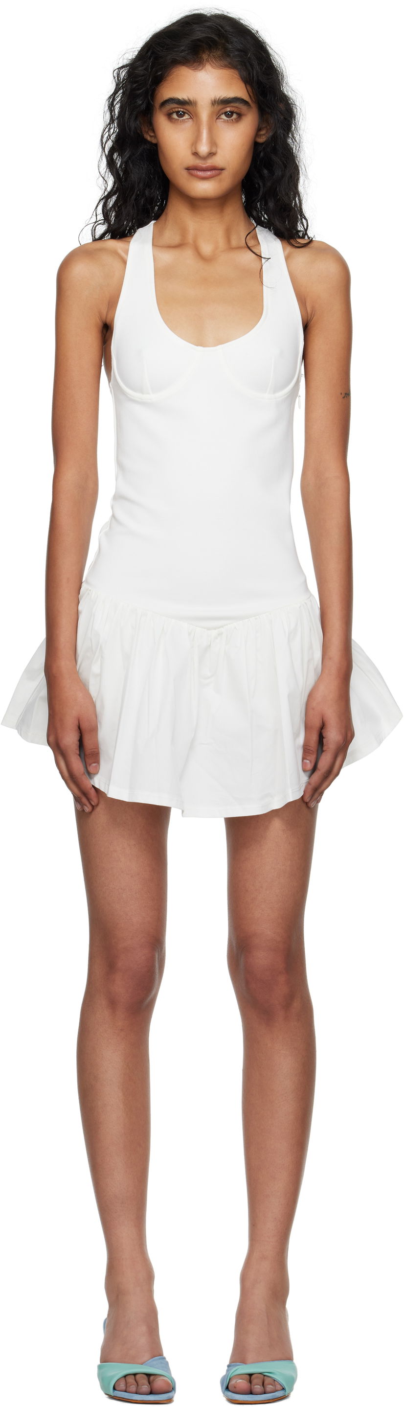 Klä Miaou Miaou Alice Mini Dress Vit | 5065PONWHT