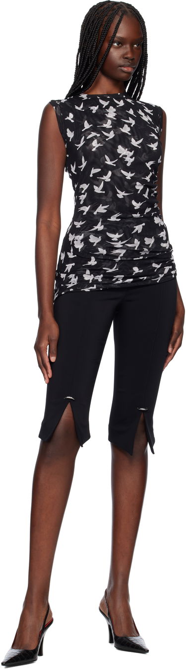 Linne Stella McCartney Stella McCartney Mesh Flying Bird Top Svart | 6J03113SPZ89, 3