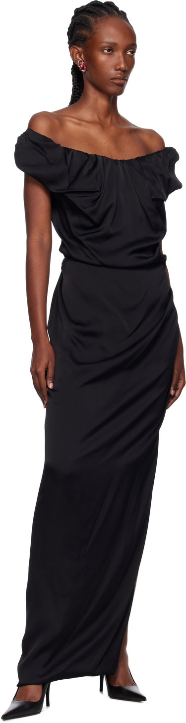 Klä Vivienne Westwood Vivienne Westwood Ginnie Amber Off-The-Shoulder Maxi Dress Svart | 1101039N-W012Y-, 3