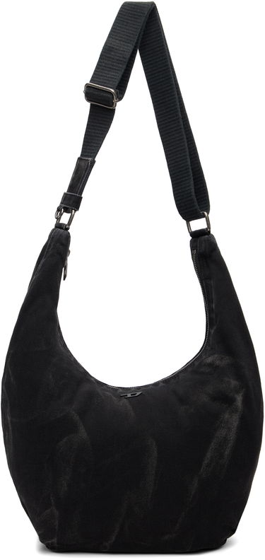 Axelväska Diesel Rave X Washed Denim Crescent Shoulder Bag Svart | X10414-P4485-T8013, 0