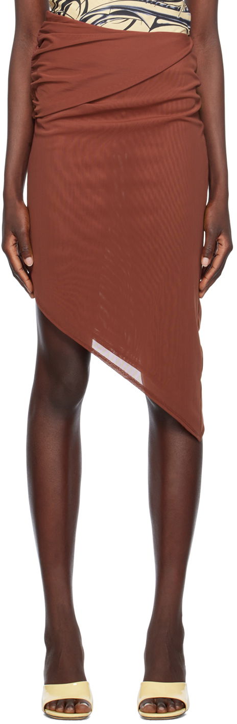 Kjol Miaou Miaou Mona Asymmetrical Skirt Brun | 4040PM3SAB