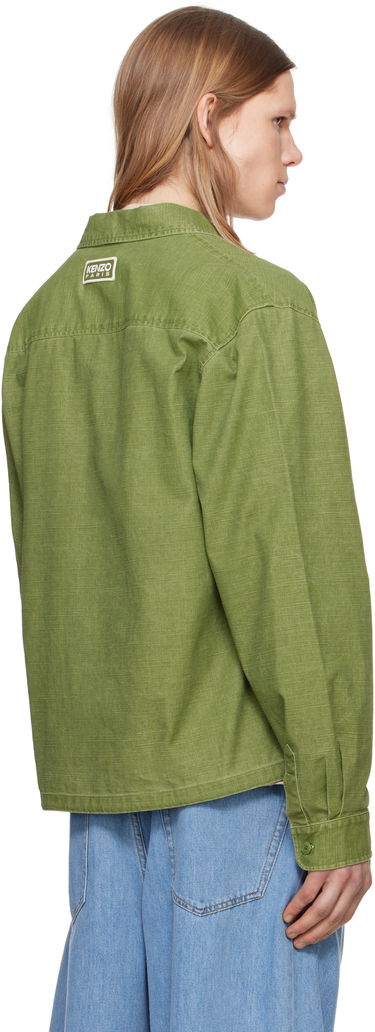 Skjorta KENZO Kenzo Paris Pocket Overshirt Grön | FF55CH5339GD, 2