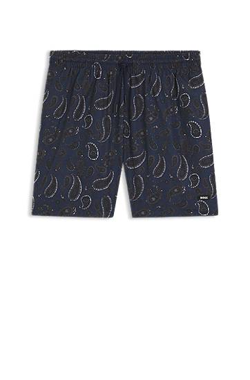 Shorts BOSS Paisley Print Swim Shorts Mörkblå | 50544547