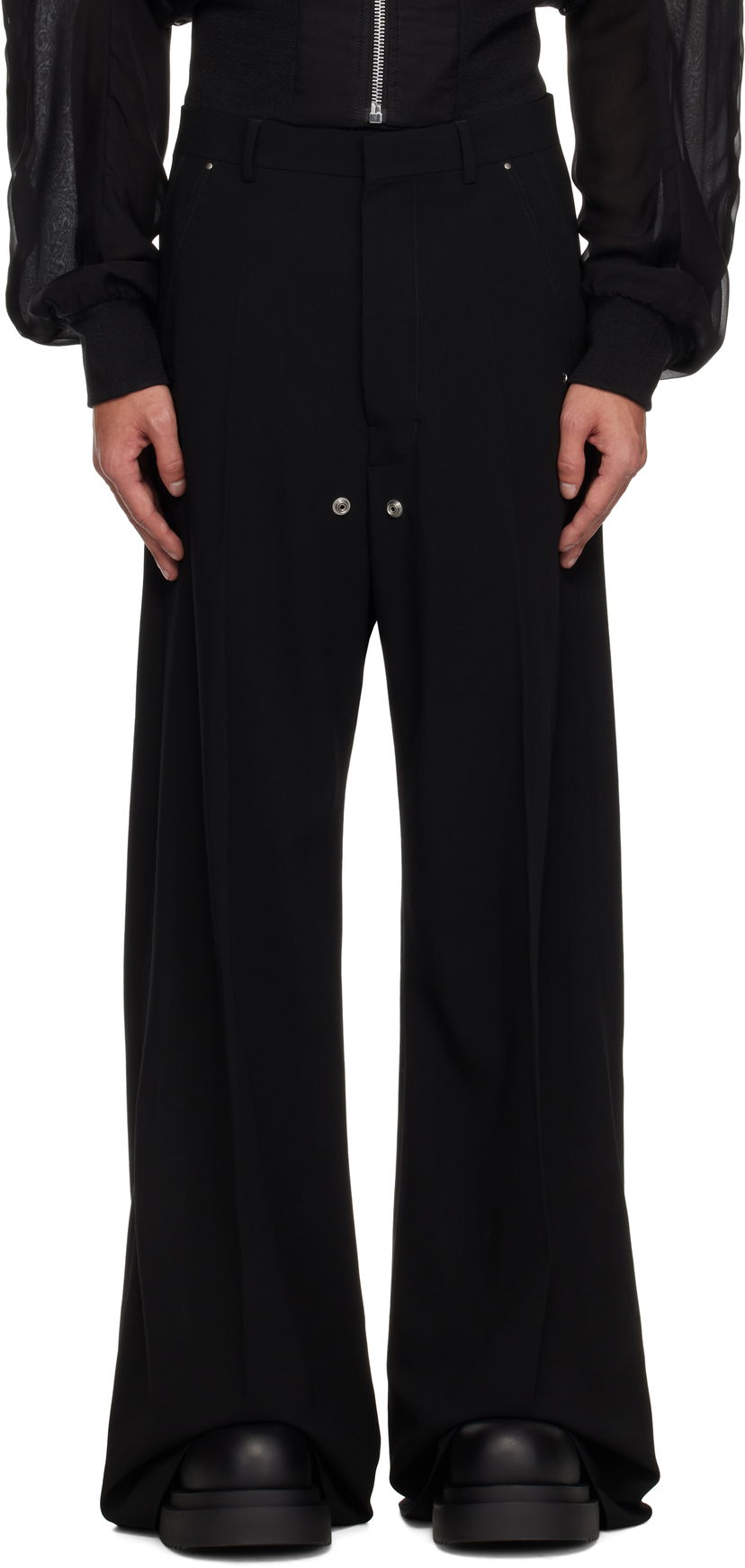 Byxor Rick Owens Rick Owens Hollywood Tailored Belas Trousers Svart | RU01E5353 WLP