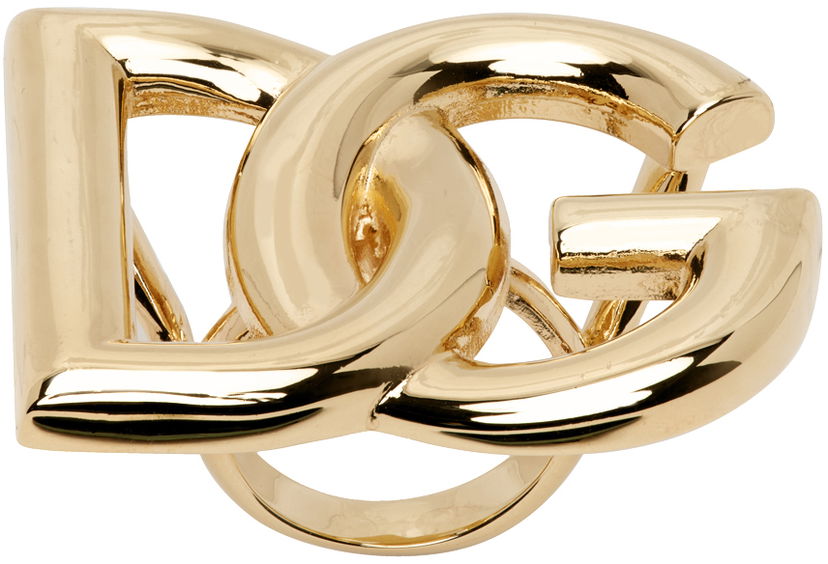 Ringa Dolce & Gabbana Gold Logo Ring Metallisk | WRO6C1 W1111